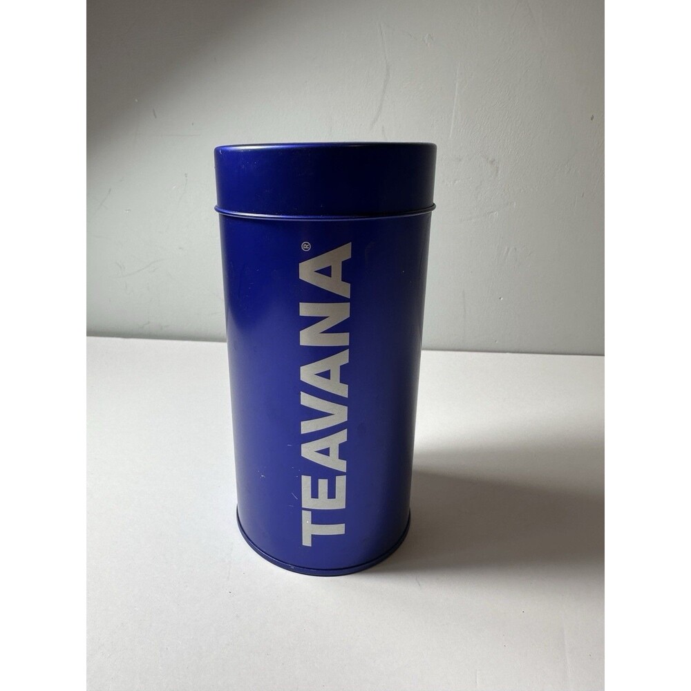 Teavana Pure Blue 8oz Loose Leaf Tea Tin Canister - Storage Container EMPTY